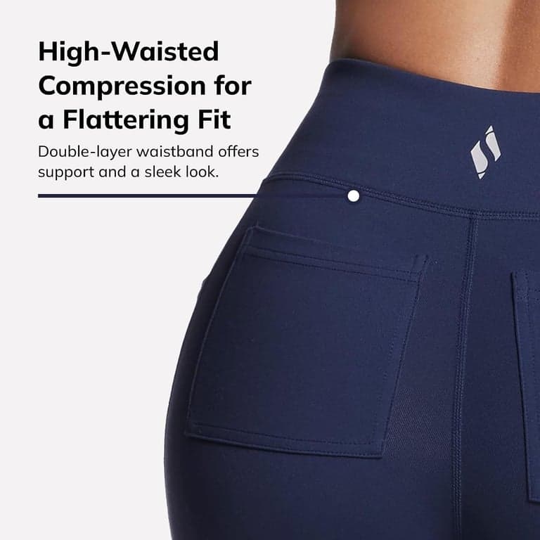 Pantalón Skechers Go Walk de mujer de talle alto Joy – Elástico en 4 direcciones, absorbe la humedad, pretina en capas - imagen 3