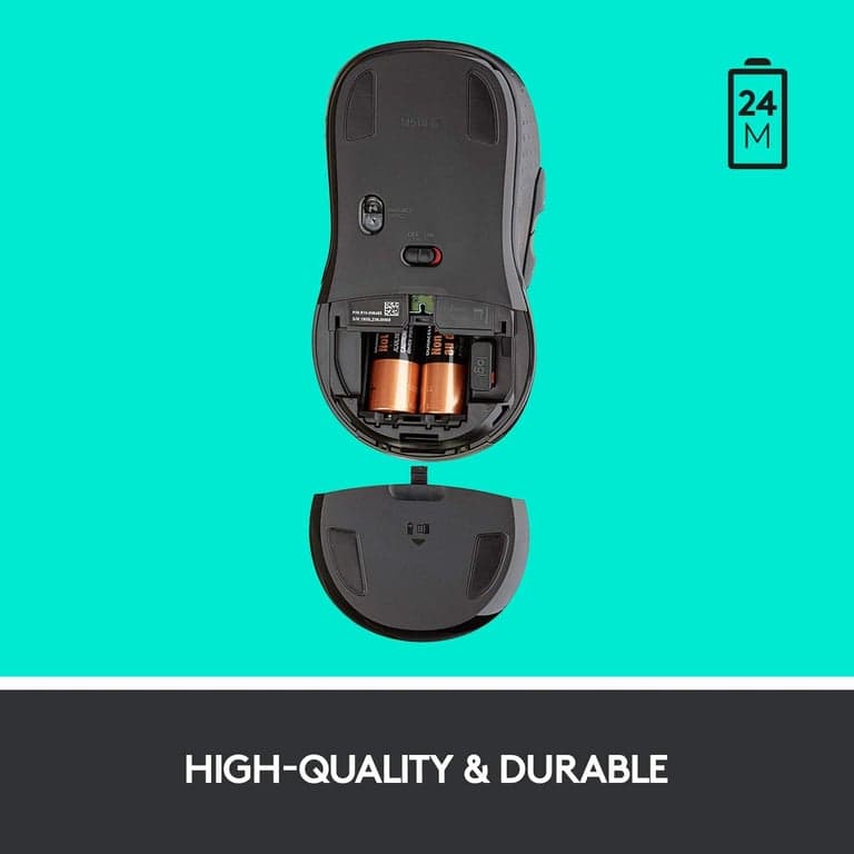 Mouse Inalámbrico Logitech M510, 2.4 GHz con Receptor Unifying USB, Seguimiento Láser de 1000 DPI, 7 Botones, 24 Meses de Duración de Batería, PC/Mac/Laptop - Grafito - imagen 5