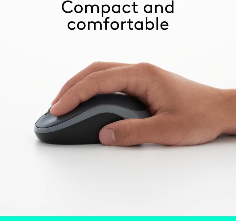 Mouse1 Inalámbrico Logitech M185, 2.4GHz con Mini Receptor USB, 12 Meses de Duración de Batería, Seguimiento Óptico de 1000 DPI, Ambidiestro PC/Mac/Laptop - Gris Rápido - imagen 4