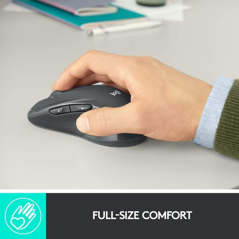 Mouse Inalámbrico Logitech M510, 2.4 GHz con Receptor Unifying USB, Seguimiento Láser de 1000 DPI, 7 Botones, 24 Meses de Duración de Batería, PC/Mac/Laptop - Grafito - vista alternativa