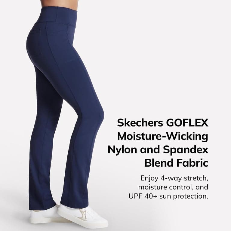 Pantalón Skechers Go Walk de mujer de talle alto Joy – Elástico en 4 direcciones, absorbe la humedad, pretina en capas - imagen 4